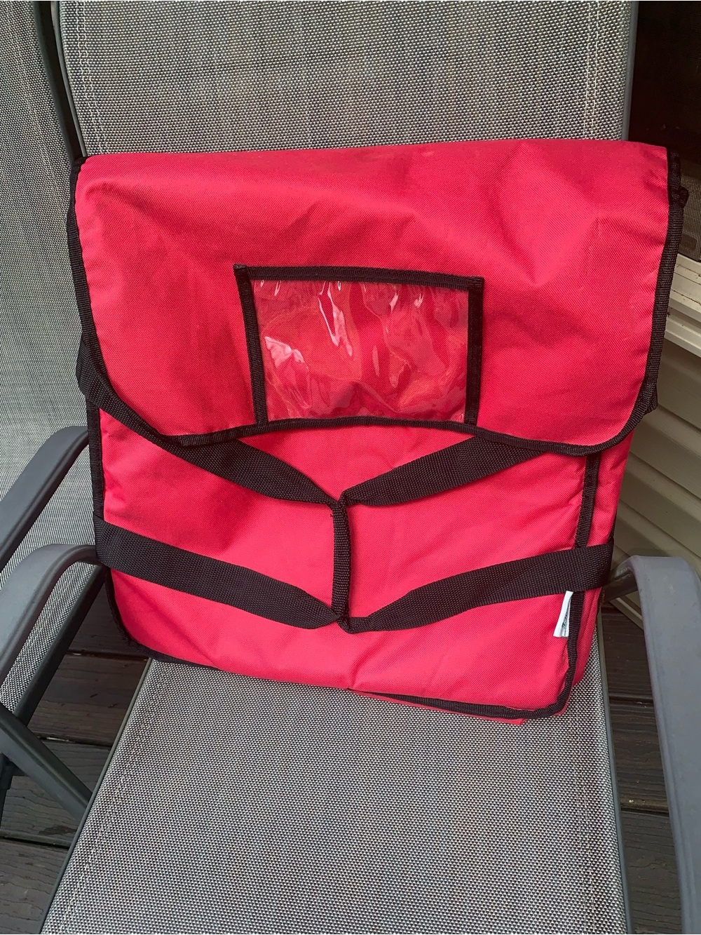 Pizza delivery Red and Black Insulated Food Delivery Bag